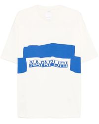 Napapijri - Off Cotton Tee Shirt - Lyst