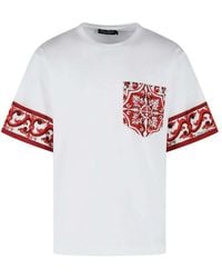 Dolce & Gabbana - Dolce & Gabbana Maiolica Print Cotton And Silk T-Shirt - Lyst