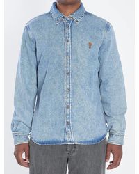 Ami Paris - H Ami De Coeur Denim Shirt - Lyst