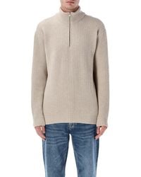 COLORFUL STANDARD - Recycled Merino Wool Quarter Zip Sweater - Lyst