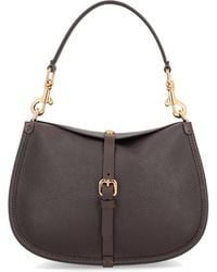 Etro - Medium Grained Leather Shoulder Bag With Buckle - Lyst
