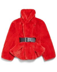 Balenciaga - Wrap Animal- Free Fur Coat - Lyst