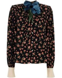 Valentino Garavani - Printed Crepe Shirt - Lyst