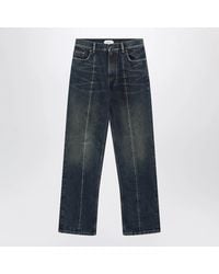 Versace - Straight-Leg Stonewashed Cotton Denim Jeans - Lyst