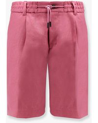 BOSS - Linen Bermuda Shorts - Lyst
