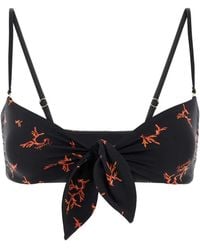 Fendi - Printed Stretch Nylon Bikini Top - Lyst