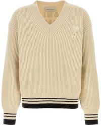 Ami Paris - Knitted V Neck Sweater - Lyst