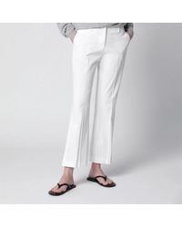 PT01 - Midrise Flared Cotton Trousers - Lyst