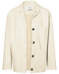 Yves Salomon - Leather Jacket With Buttons - Lyst