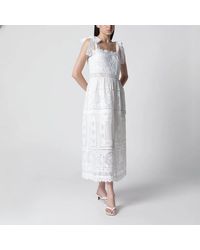 Zimmermann - Ivory Aster Dress With Lace Trim - Lyst