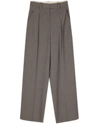 Alysi - Wool Blend Wide-Leg Trousers - Lyst