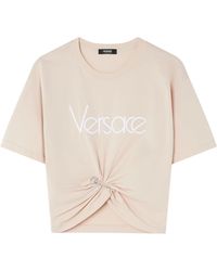Versace - Logo Cotton T-Shirt - Lyst