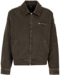 A.P.C. - A. P.C. Chocolate Denim Alexis Jacket - Lyst