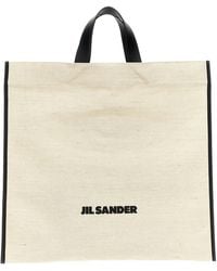 Jil Sander - 'Border Book Tote Square' Shopping Bag - Lyst