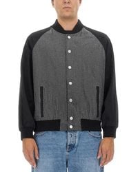 Balmain - Bomber Jacket With Logo - Lyst