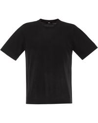 Alpha Studio - Extrafine Merino Wool Short-Sleeved Crew-Neck Jumper - Lyst