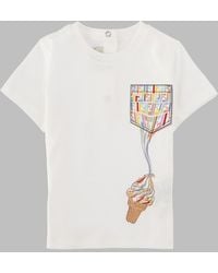 Fendi - Baby Cotton T-Shirt With Graphic Print - Lyst