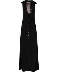 Elisabetta Franchi - Viscose Knit Dress With Jewel Detail - Lyst
