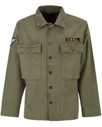 Polo Ralph Lauren - Cotton Military-Inspired Overshirt Jacket - Lyst