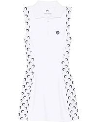 Marine Serre - Athleisure Polo Mini Dress With Moon Inserts - Lyst
