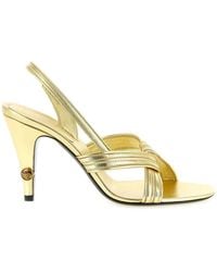 Versace - Lamb Leather Stiletto Heel Sandals - Lyst