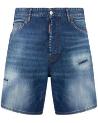DSquared² - Cotton Elastane Shorts - Lyst