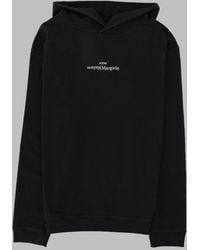 Maison Margiela - Hoodie With Inverted Logo - Lyst