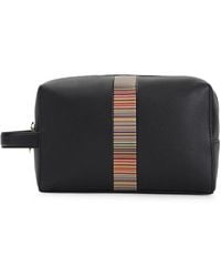 Paul Smith - Signature Stripe Leather Wash Bag - Lyst