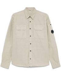 C.P. Company - Long-Sleeve Shirt With Round Lens Detail - Lyst