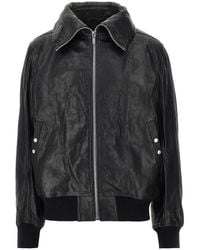 Rick Owens - 'Dracuflight' Leather Bomber Jacket - Lyst