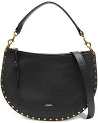 Isabel Marant - Oskan Soft Zip Studded Half-Moon Tote Bag - Lyst