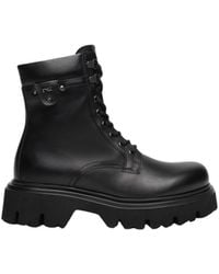 Nero Giardini - Leather Combat Boots - Lyst