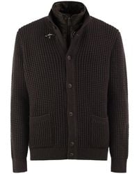 Fay - Wool Cardigan With Removable Padded Gilet - Lyst
