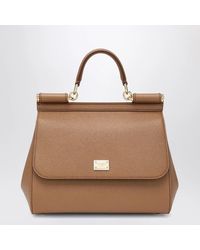 Dolce & Gabbana - Dolce&Gabbana Large Caramel Sicily Hand Bag - Lyst