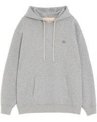 Valentino Garavani - Cotton Hoodie With Vlogo Embroidery - Lyst