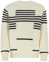 Loewe - Ivory Wool Blend Sweater - Lyst
