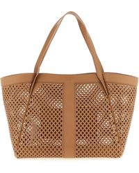 Twinset - Openwork Leather Shopping Bag - Lyst