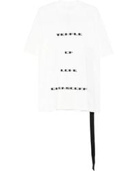Rick Owens - Crew Neck T-Shirt With Front Print - Lyst