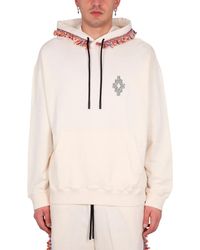 Marcelo Burlon - Fringe Detail Sweatshirt With Hood - Lyst