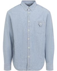 Celine - Bio Bleach Wash Loose Cotton Shirt - Lyst