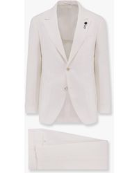 Tシャツ・カットソー LARDINI Feeling linen suit with removable iconic brooch Lardini Feeling Linen Suit With Removable Iconic Brooch in