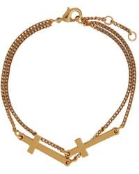 DSquared² - Dsquared "Jesus" Bracelet With Cross Pendant - Lyst