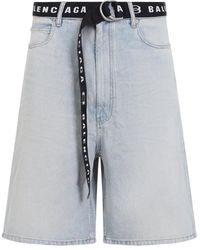 Balenciaga - Light Belted Shorts - Lyst