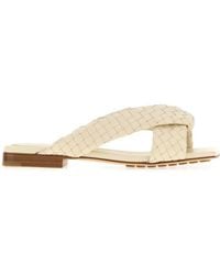 Bottega Veneta - Riva Intrecciato Leather Sandals - Lyst