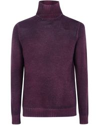Avant Toi - Hand Painted Cashmere And Wool High Neck Pullover - Lyst