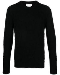 McQueen - Skull Jacquard Cotton Jumper - Lyst