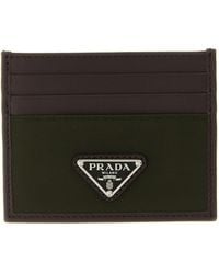 Prada - Nylon Leather Cardholder - Lyst