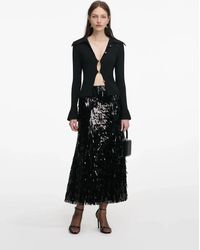 Self-Portrait - Button Down Knit Top - Lyst