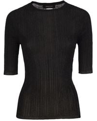 Fabiana Filippi - Ribbed Lurex Viscose Sweater - Lyst