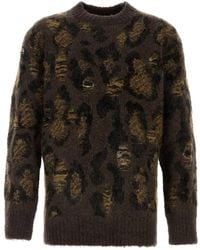 Junya Watanabe - Embroidered Wool Blend Sweater - Lyst